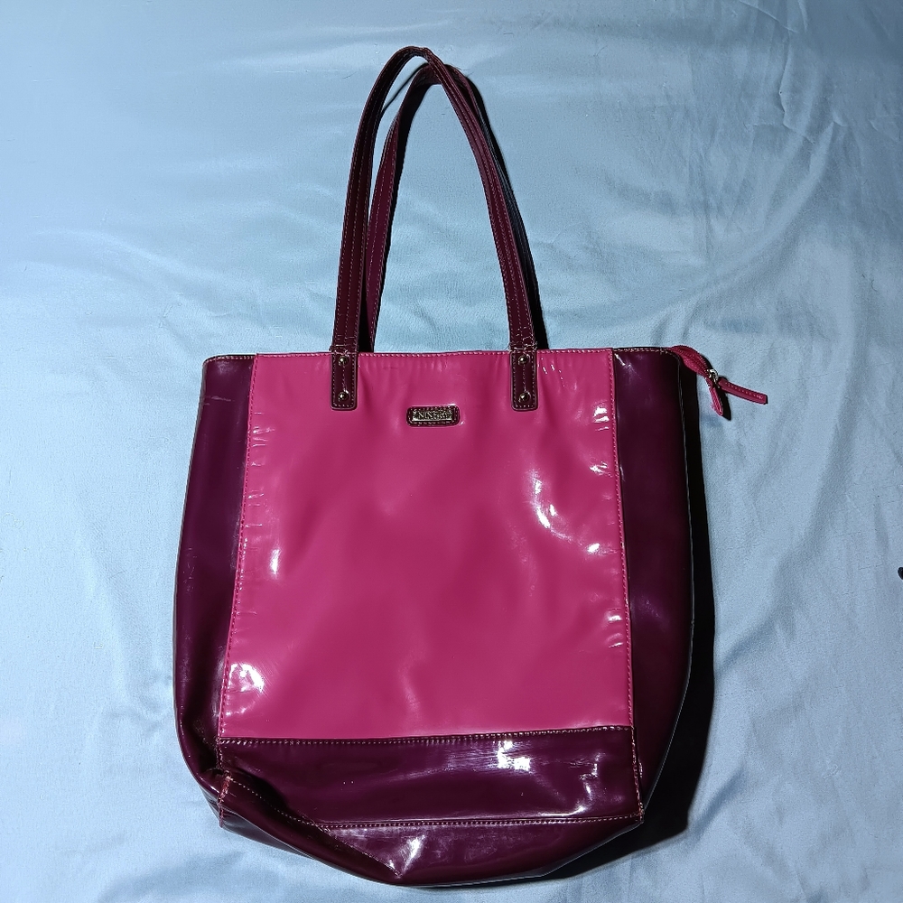 Vintage 2000s y2k Nine & Co Women's large fuscia pink purple purse handbag